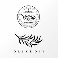 aceite de oliva simple y único, hojas oe de hoja y gota de agua imagen icono gráfico diseño de logotipo concepto abstracto vector stock. se puede utilizar como símbolo relacionado con la naturaleza o la planta.