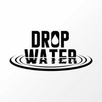 letra simple y única o fuente de escritura de agua de gota de palabra con imagen de reflejo de agua icono gráfico diseño de logotipo concepto abstracto vector stock. puede usarse como símbolo relacionado con la naturaleza o la plomería.