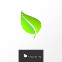 diseño de logotipo de icono gráfico de imagen de hoja y tallo único y atractivo concepto abstracto vector stock. se puede utilizar como símbolos relacionados con la naturaleza o la planta.