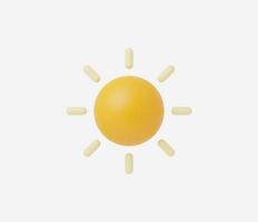 3d Realistic Sun vector Illustration