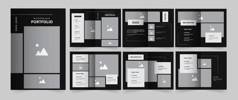 Architecture Portfolio Layout or interior template vector