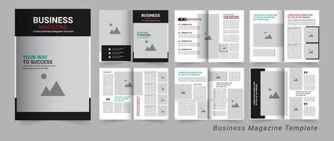 Business Magazine template for company and business vector