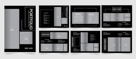 portafolio de arquitectura y plantilla de diseño de portafolio de interiores vector