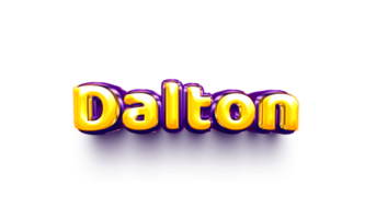 namen van jongen Engels helium ballon glimmend viering sticker 3d opgeblazen dalton png