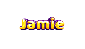 nomi elio Palloncino aria brillante giallo bambino nuovo Nato font stile 3d jamie png