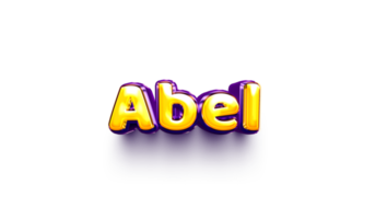 name balloon baby 3d inflated helium shiny birthday celebration party Abel png