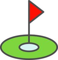 Golf Flag Vector Icon