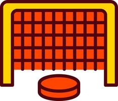 icono de vector de red de hockey