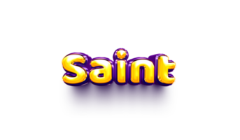 names of boy English helium balloon shiny celebration sticker 3d inflated Saint png