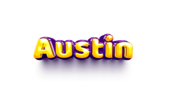 name balloon baby 3d inflated helium shiny birthday celebration party Austin png