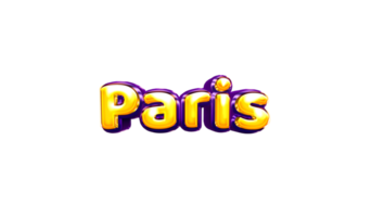names helium balloon air shiny yellow baby new born font style 3d  Paris png