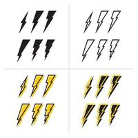 thunder lighting flash icon isolated on white background. Graphic symbol element. vector