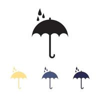 Umbrella icon with water drop for graphic design project. vector