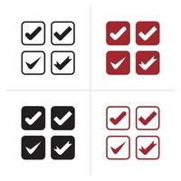 Check mark icon vector simple flat design.