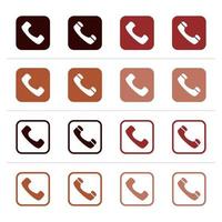 icono de vector de teléfono. conjunto de iconos de teléfono. símbolo de llamada.