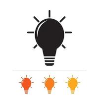 light bulb icon vector, Electric lamp lighting. Electric, shining. vector