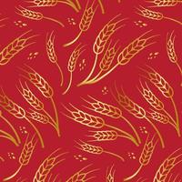 Seamless Wheat Pattern Vector Background. Nature Wallpaper Wheat patern. Illustration. Illustration Seamless Wheat Pattern for textiles and  wrapping paper.