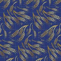 Seamless Wheat Pattern Vector Background. Nature Wallpaper Wheat patern. Illustration. Illustration Seamless Wheat Pattern for textiles and  wrapping paper.