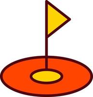icono de vector de bandera de golf
