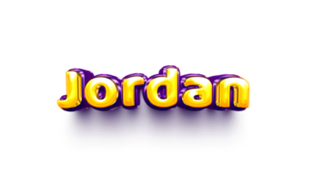 name balloon baby 3d inflated helium shiny birthday celebration party Jordan png