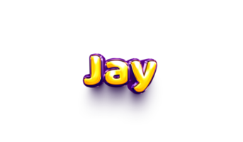 nomes de menino balão de hélio inglês brilhante adesivo de celebração 3d inflado jay png