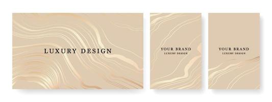 luxury banner in light colors, frame design set with gold geometric pattern. Luxury premium background pattern for menu, elite sale, luxe invite template, luxury voucher. vector