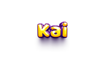 names of girls English helium balloon shiny celebration sticker 3d inflated  Kai png