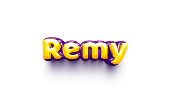 nomes de meninas balão de hélio inglês brilhante adesivo de celebração 3d inflado remy png