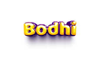 nombre globo bebé 3d inflado helio brillante cumpleaños celebracion fiesta bodhi png