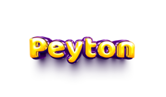 names of boy English helium balloon shiny celebration sticker 3d inflated Peyton png