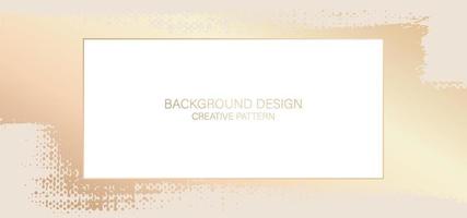 Modern background design. Creative art pattern with gold brush stroke, paint drop on beige background. Luxe artistic vector for flyer, poster, notebook, brochure template