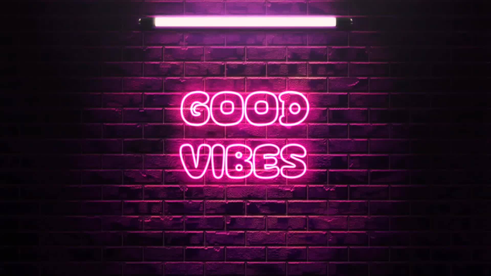 Download Good Vibes Neon Pink Aesthetic Vibes Wallpaper