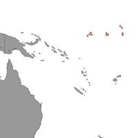 Kiribati on world map. Vector illustration.