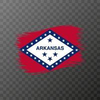 Arkansas state flag in brush style on transparent background. Vector illustration.