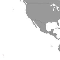 polinesia francesa en el mapa mundial. ilustración vectorial vector