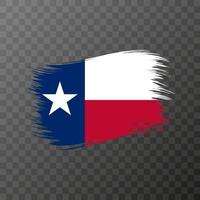 bandera del estado de Texas en estilo pincel sobre fondo transparente. ilustración vectorial vector