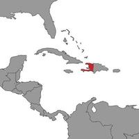 haití en el mapa mundial. ilustración vectorial vector