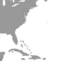 Bermuda on world map. Vector illustration.