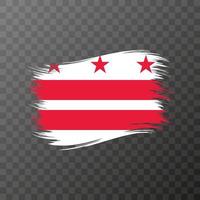 District of Columbia state flag in brush style on transparent background. Vector illustration.