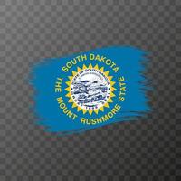 South Dakota state flag in brush style on transparent background. Vector illustration.