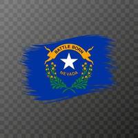 Nevada state flag in brush style on transparent background. Vector illustration.