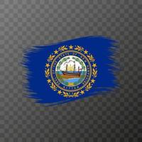 New Hampshire state flag in brush style on transparent background. Vector illustration.