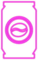 symbole d'icône de café au néon rougeoyant transparent png