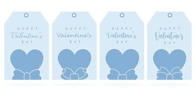 conjunto de etiquetas del día de san valentín. Etiquetas de regalo imprimibles para el día de San Valentín. vector