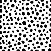 Vector black dalmatian dot sprint pattern animal seamless. Dalmatin skin abstract for printing, cutting, and crafts Ideal for stickers, web, cover, wall stickers, home decorate and more.