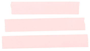 Set of blank Pink adhesive paper tape isolated on transparent background png