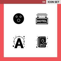 Universal Solid Glyphs Set for Web and Mobile Applications golfball text game travel connect Editable Vector Design Elements