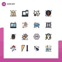 16 Creative Icons Modern Signs and Symbols of technology computer creative pencil edit Editable Creative Vector Design Elements