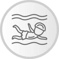 icono de vector de nadador