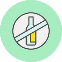 No Alcohol Vector Icon